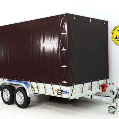 Koch Anhänger mit Plane 185x400 cm 2600 kg | Typ 10.26 | Hochplane 200 cm - Schwarz