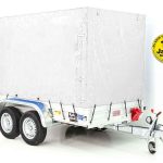 Koch Anhänger mit Plane 150x300cm 2600kg | Typ 7.26 | Hochplane 180cm – Weiß