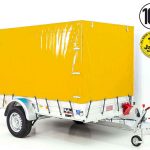 Koch Anhänger mit Plane 150x300cm 1300kg | Typ 7.13 | Hochplane 160cm – Gelb